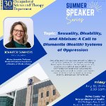 GVSU Occupational Therapy Department's Summer Speaker Series - session 2 - RSVP on July 10, 2026
